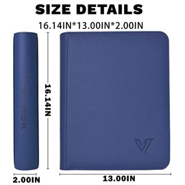 Vrsanok Toploaders Binder,Holds 324 Top Loaders,9 Pocket Top Loader Binder for 3" x 4"Rigid Cards,Double Sided Card Binder Abulm in 3"x4"Toploaders for Trading Cards