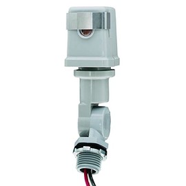 Intermatic K4223C 208-277 Volt Stem and Swivel Mount Thermal Photocontrol - Reliable Light Control - Easy Installation with Included Accessories