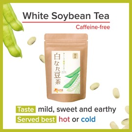 [Onkatsu Farm] Shironata White Soybean Tea - Non-Caffeinated - 30 Count Pyramid Tea Bags - Japanese Tea Made In Japan