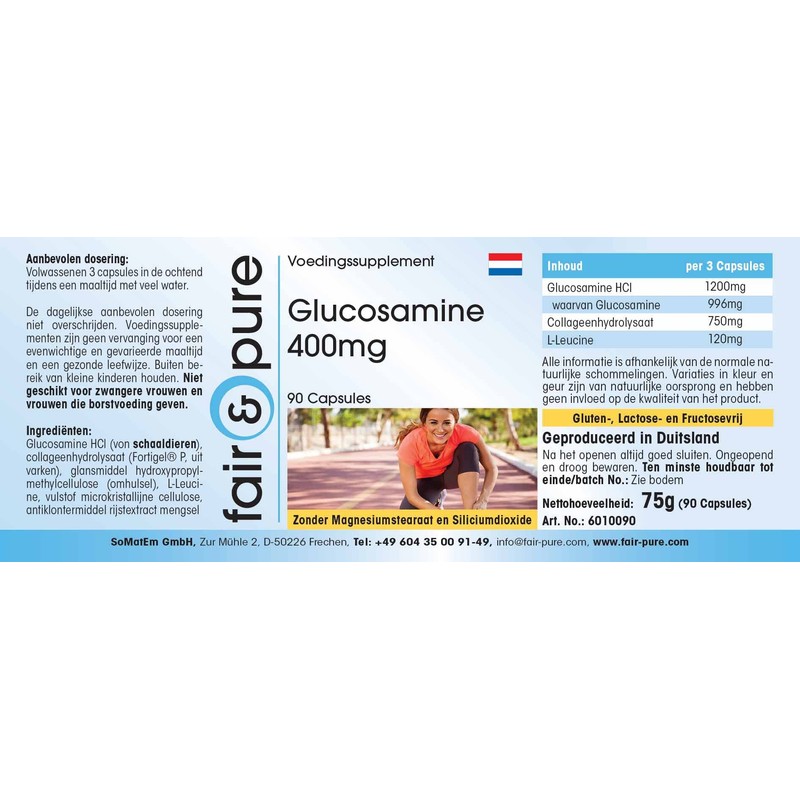Fair & Pure® - Glucosamine 400mg with 250mg Collagen (Hydrolyzed)