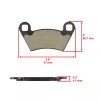 Caltric Front and Rear Brake Pads for Polaris Ranger XP