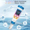 Yewhick ORP Meter for Water, 7in1 pH/H2/TMEP/EC/TDS/ORP/SALT Kit, Salinity Tester