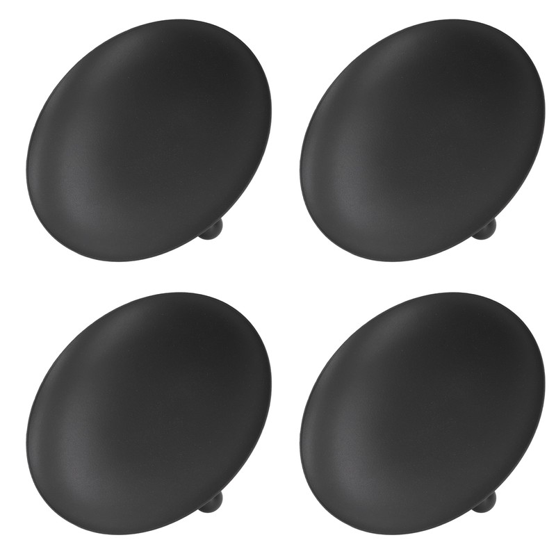 4pcs Iron Plate Candle Holder Retro Modern Round Black Matte