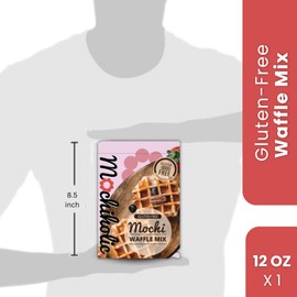 Mochi Waffle Mix Original Recipe - Gluten-Free with Low Calories and Sugar - Essential Nutrients - 12 oz Healthy Daily Snacks by Mochiholic (Pack of 1)
