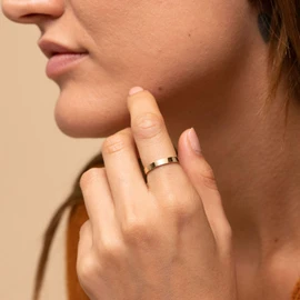 NOKMIT 3mm 14K Gold Filled Rings for Women Girls Dainty Gold Stacking Stackable Band Thin Gold Thumb Pinky Finger Ring Non Tarnish Comfort Fit Size 4 to 11(Gold,10)