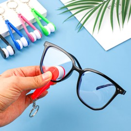 7 PCS Eyeglass Clean Tool, Mini Keychain Sunglasses Cleaning Kit, Portable Mini Microfiber Eyeglass Lens Cleaner, Clear View Lens Cleaner Cleaning Clip