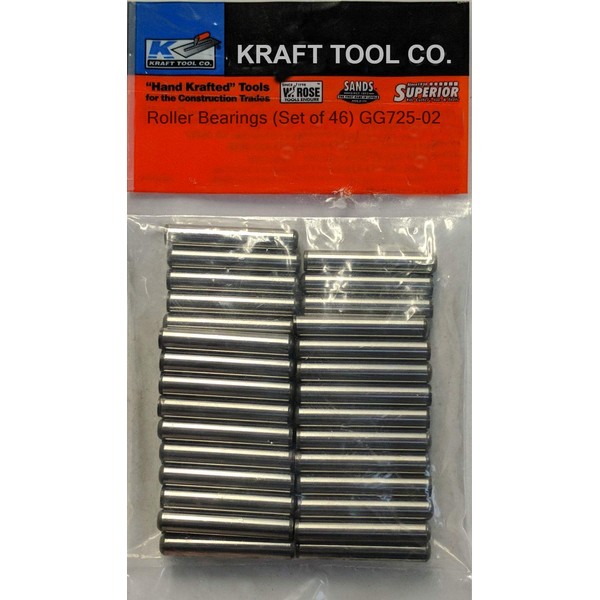 Kraft Tool GG725-02 Roller Bearings for Rebar Cutter/Bender, 46-Pack