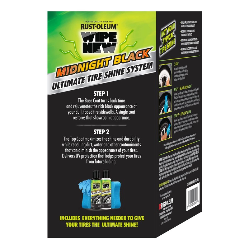 Wipe New Rust-Oleum 381405 Midnight Black Ultimate Tire Shine System