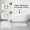 Super Anti-Slip Strong Absorbent Diatomite Pad, Stone Bath Mat 23.6