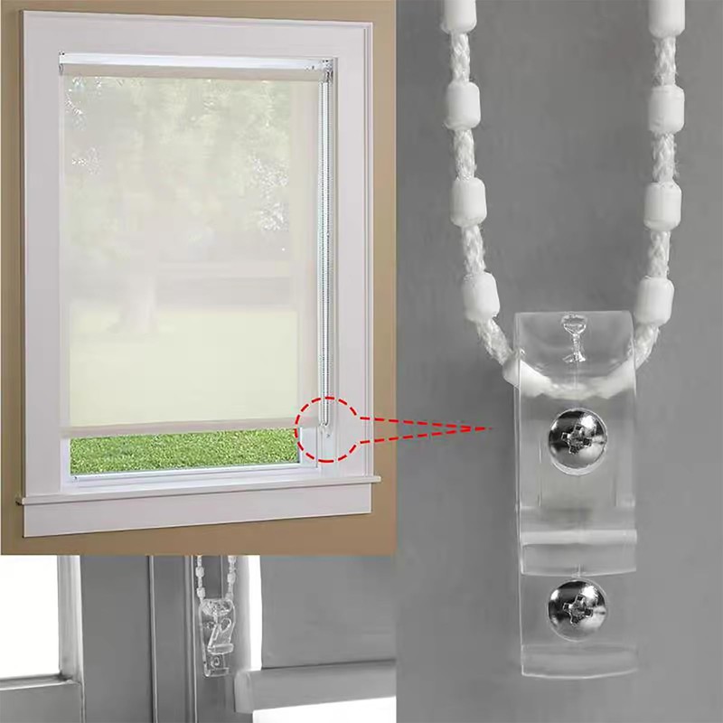 Gocelyn Curtain Clear P Clip Hooks with Screws, Roller Shade