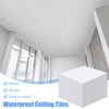 Tondiamo 24 Pcs White Drop Ceiling Tile Smooth PVC Ceiling