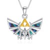 TOUPOP Zelda Necklace Sterling Silver Zelda Pendant Chain with Abalone