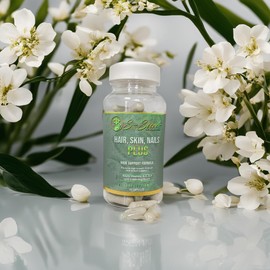 S-Secrets Hair Vitamins Extra Strength Biotin 5000mcg, Vitamin A, C, D, E, Zinc, Thiamine, Folate, Iron for Luscious Hair, Skin and Nails - Supplement for Women & Men (1 Month Supply)