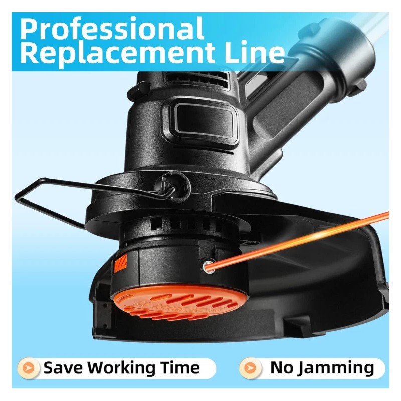 Eventronic String Trimmer Line, Weed Eater String Orange Premium Nylon,