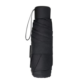 Vicloon Mini Travel Umbrella, Pocket Umbrella, Portable Compact Folding Umbrella, Small Light-Weight Waterproof Umbrella, Rain and Sun Umbrella (Black)