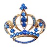 Navachi 18k Gold Plated Multicolor Crystal Royal Crown Brooch Pins
