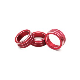 Onami VZ-01-R Honda Vezel Air Conditioner Dial Ring Air Conditioner Vent Cover Interior Panel for Honda New Model Vezel RV Series Aluminum Alloy 3P (Red)