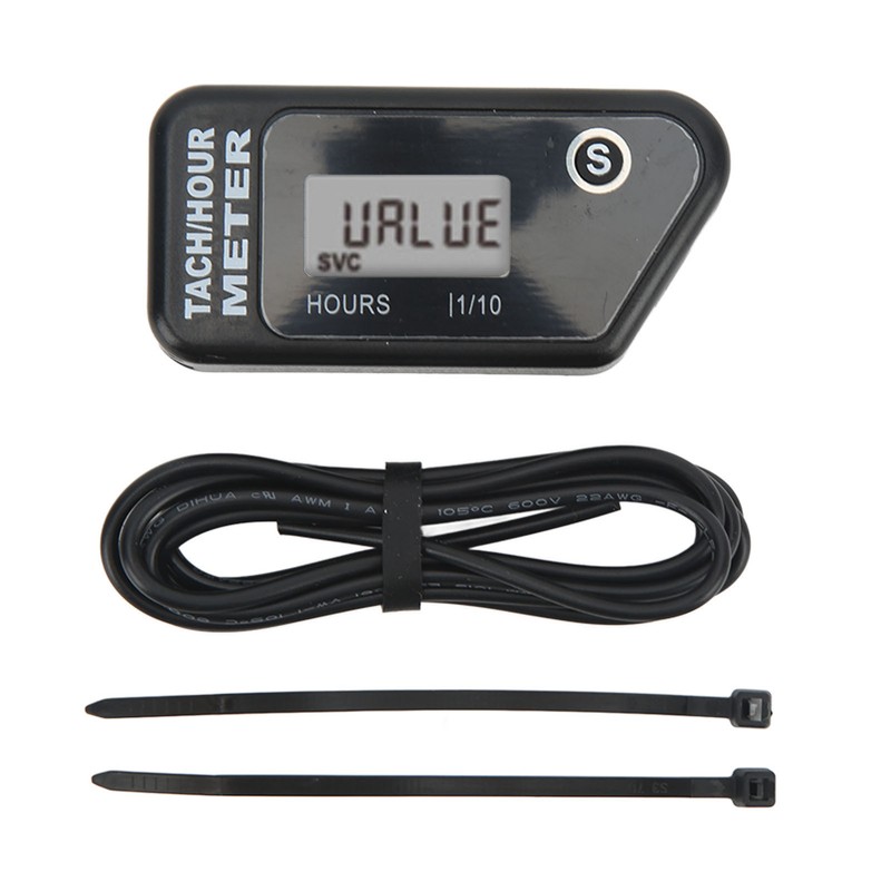 Inductive Digital Tach Hour Meter IP68 Waterproof Motorcycle RPM Counter