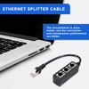 HUAREW RJ45 Ethernet Splitter Cable, Splitter 1 to 3 Port,