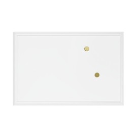 U Brands Farmhouse Magnetic Dry Erase Board White Board, 30" x 20", White Wood Style Frame, Includes 2 Magnets