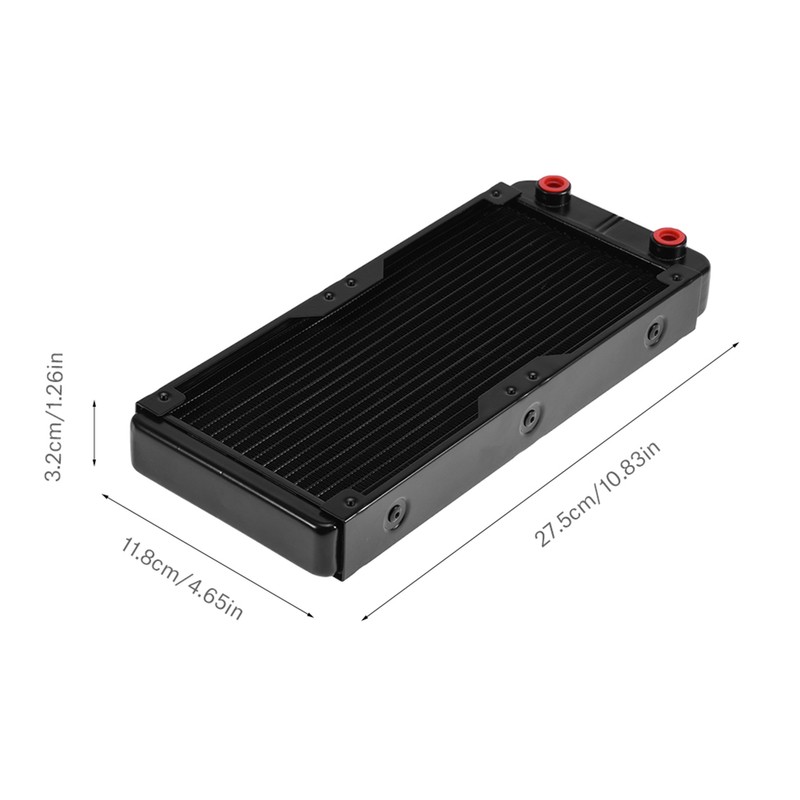 240MM Aluminum Computer Ra/diator Water Cooling Cooler 18 Tubes Heat
