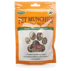 PET MUNCHIES Pet Munchies Sushi Dog Training Treats, Oven Baked Tasty Bites with Natural Real Meat, Low in Fat 50g