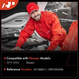 A-Premium Windshield Washer Reservoir Tank Assembly Compatible with Nissan Murano 2019 2020 2021 2022 2023 2024 - with Cap & Washer Pump & Fluid Level Sensor