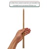 HAHIYO 16Inches 40Pcs Natural Carbonized Bamboo Plant Stake Wood Garden
