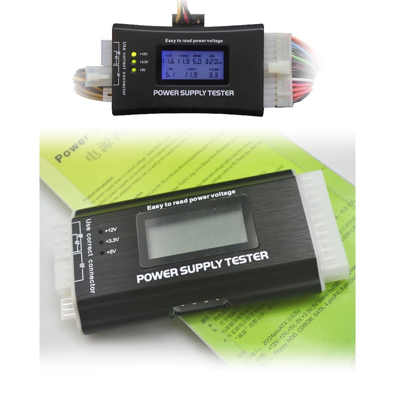 POFET Computer PC Power Supply Tester 1.8 Inch LCD Screen,