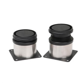 SHANOER 4Pcs Stainless Steel Furniture Feet Adjustable 50 x 50mm+2Pcs Zinc Alloy Multifunctional Threading Box Matte