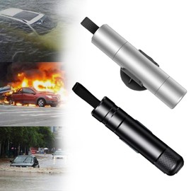 Safe Hammer Glass Breaker, 2PCS Car Safehammer Glass Breaker, Car Emergency 2-in-1 Window Breaker & Seat Belt Cutter, Vehicle Escape Tool