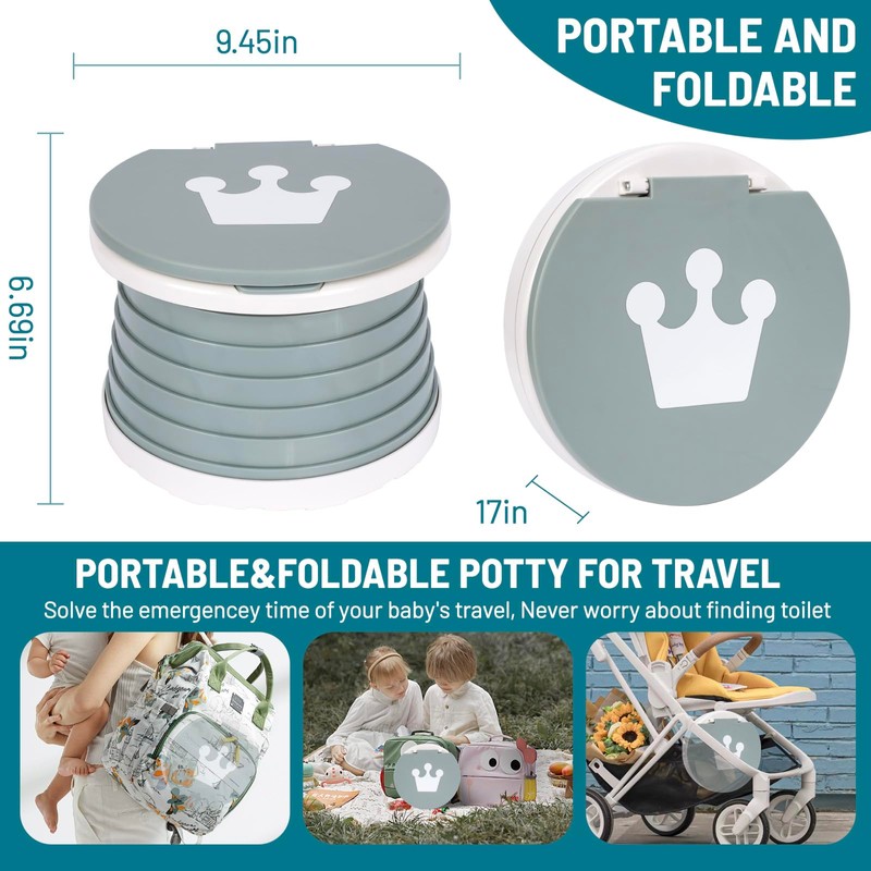 SunnySmile portable, foldable potty seat for toddler, Training Toilet Seat