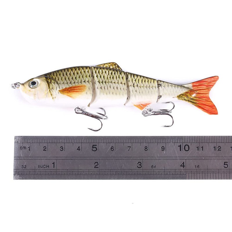 CENPEK 6Pcs Fishing Lures,Multi Jointed Pike Lure,Freshwater Saltwater Sea Fishing