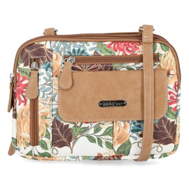 MultiSac Zippy Triple Compartment Crossbody Bag, Elegance Floral