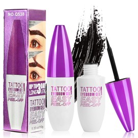 2PCS Tattoo Eyebrow Gel Easy Peel Off【Smudge Proof】【Long-lasting】【Waterproof】, Black