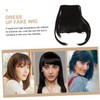 FOMIYES 3pcs Clip in Fake Hair Bangs Real Human Hair