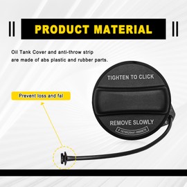 SYudwen Gas Cap, Fuel Filler Cap Assembly, Compatible with Civic, Accord, Pilot, CR-V, Crosstour, Fit (Except 2014), Odyssey, Insight, HR-V, Replace #17670-T3W-A01, 17670T3WA01