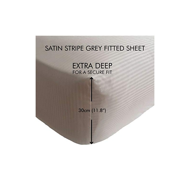 Catherine Lansfield Satin Stripe 300 Thread Count Oxford Pillowcase Pair