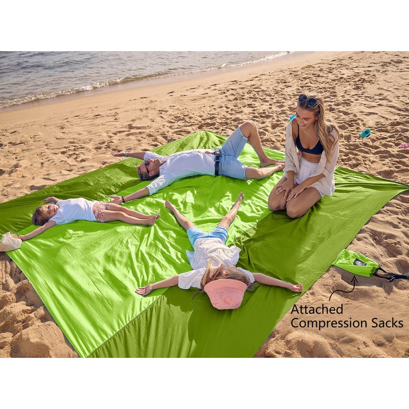 WEKAPO Sand Proof Beach Blanket, Extra Large Oversized 10'X 9',