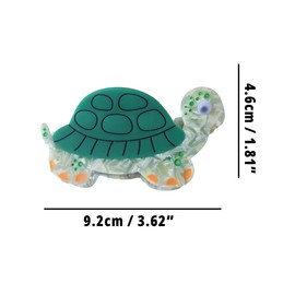 Matte Sea Turtle Hair Clip,Acetate Hair Clip,Small Claw Clip for Women,Green, 1 Count (Pack of 1)