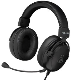 THE G-LAB Korp Titanium - Gaming Headset - Wired Gaming Headset with Removable Microphone, 3.5 mm Jack, High Quality Stereo Sound - Gaming Headset PC with Remote Control