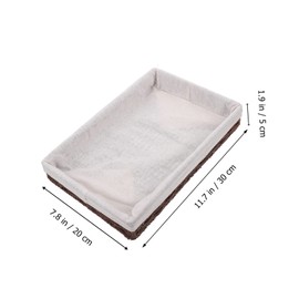 VICASKY 1pc Rattan Woven Storage Basket Stylish Desktop Organizer for Keys Coins and Sundries Home Storage Bin for Household Items