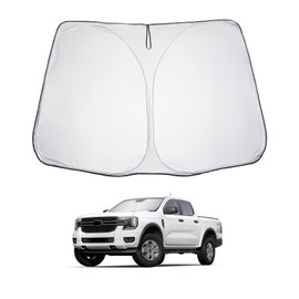 LUWU Compatible with Ford Ranger T9 XL XLT 2023 2024 2025 Front Windshield Sunshades Foldable Car Inside Sun Shade UV Protection T9 Accessories
