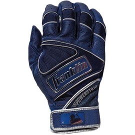 Franklin 20492 NV L Baseball Men's Batting Gloves, Power Strap Chrome, Navy