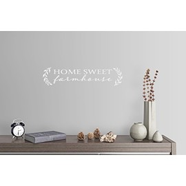 46"x11" Home Sweet Farmhouse Wreath Detail Frame Rustic Wall Decal Sticker Art Mural Home Decor