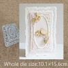 Rectangular Lace Cutting Dies with Metal Frame for Scrapbooking Cutting