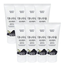 Happy Bath 해피바스 대나무숯 피지흡착 클렌징폼 200g x8 Happy Bath Bamboo Charcoal Pore Cleansing Foam 200g x8