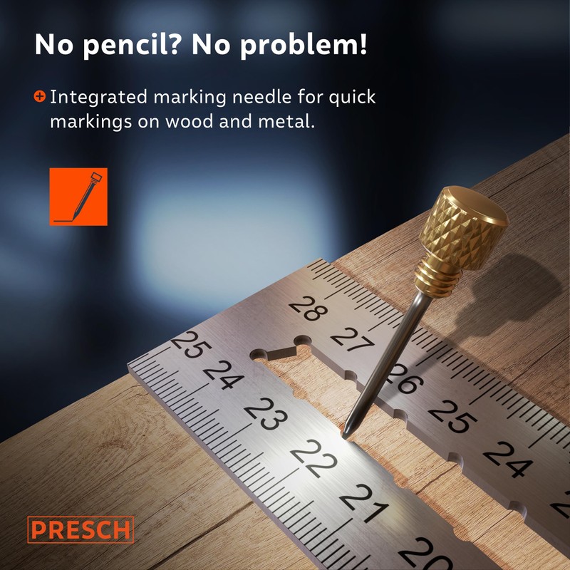 Presch Try Square 250 mm | Small | Includes rust-free