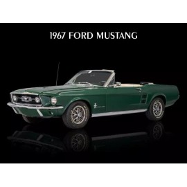 1967 Ford Mustang Convertible in Green NEW Metal Sign: 12x16" Ships Free