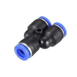 sourcing map Plastic Connect Splitter Push to Tube Fittings 8 mm or 5/16" OD Push Lock Blue 5pcs